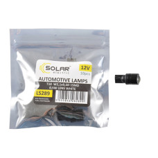 Автолампа Solar LED 12V T10 W2.1x9.5d 1SMD 0,5W with lens white 10шт