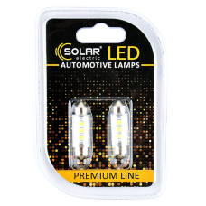 Автолампа Solar LED 24V SV8.5 T11x39 6SMD white, 2шт