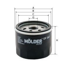 Фільтр масляний Molder Filter OF 361 (WL7427, OC471, W79)