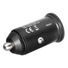 Автомобільний зарядний пристрій Brevia ePower DualMetal 48W 1xUSB-C+1xUSB-A, чорний