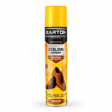 Фарба для взуття Barton Color Expert з замші, нубуку, велюру, коричнева аерозоль 300мл