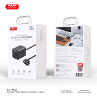 Мережевий зарядний пристрій XO WL24 Fast Charging Desktop Charger Array Plug 65W чорний