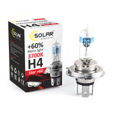 Галогенова лампа Solar H4 12V 60/55W P43t-38 Starlight +60% 1234