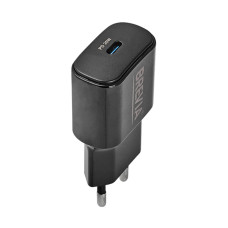 Мережевий зарядний пристрій Brevia ePower PD20W USB-C чорний