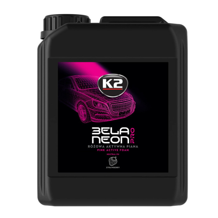 Активна піна K2 Bela Pro Neon для очищення кузова полуниця 5л