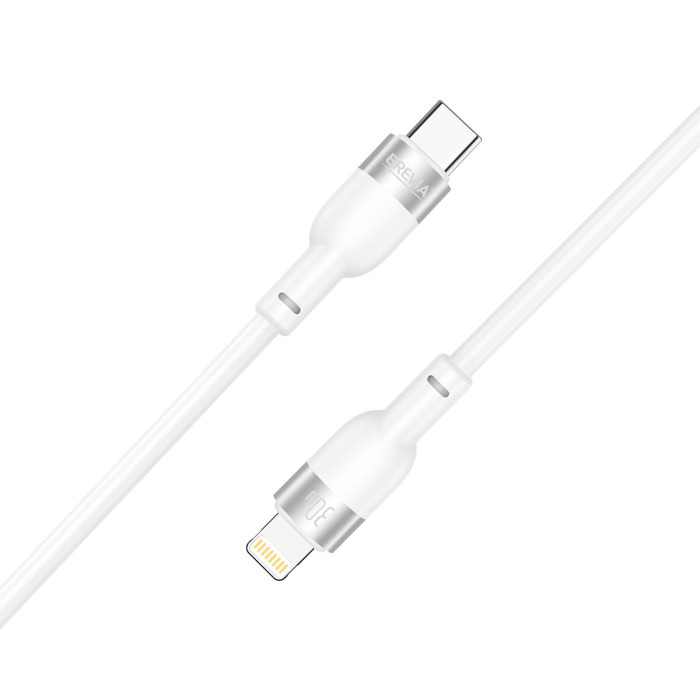Кабель Brevia Type-C to Lightning 30W 1,2м, білий box (52120WCLC1)