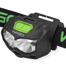Ліхтар налобний Winso Pro 500Lm, 2x5W CREE XTG, 1200mAh/3xAAA, з сенсором білий/червоний