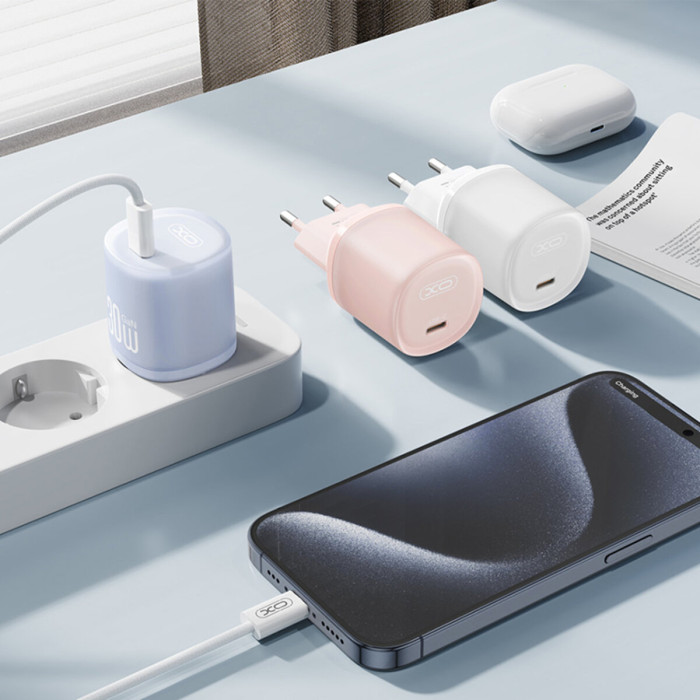 Мережевий зарядний пристрій XO L150 30W Single USB-C білий