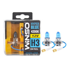 Галогенова лампа Winso H3 12V 55W PK22s SET HYPER BLUE 4200K 2шт