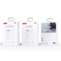 Мережевий зарядний пристрій XO CE20 PD30W/PPS33W 1USB-C + Type-C кабель білий