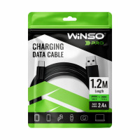 Кабель Winso Pro USB to Type-C TPE 1,2м чорний