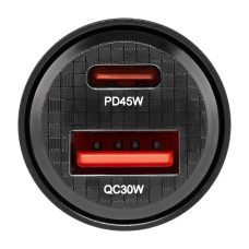 Автомобільний зарядний пристрій Winso Pro 75W 1xUSB-C+1xUSB-A, transparent