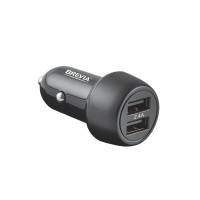 Автомобільний зарядний пристрій Brevia ePower DualDrive 12W 2xUSB-A чорний
