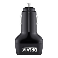 Автомобільний зарядний пристрій Brevia ePower TriDrive 44W 1xUSB-C+2xUSB-A чорний