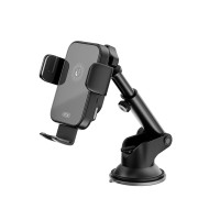 Тримач телефону автомобільний XO з бездротовою зарядкою WX036 Automatic Arm Clamp Type Wireless чорний