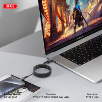 Кабель XO Magnetic Braided Type-C to Type-C 60W 1м чорний