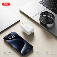 Мережевий зарядний пристрій XO L141 Single USB-C 20W + Lightning кабель білий