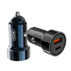 Автомобільний зарядний пристрій XO CC32 PD+QC3.0 20W USB + Type-c синій
