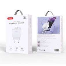 Мережевий зарядний пристрій XO L137 PD20W/QC18W 1USB-A+1USB-C білий