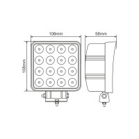 Фара світлодіодна Brevia Epistar white Flood 10-30V, 48W (16x3W), 3520Lm, 1шт
