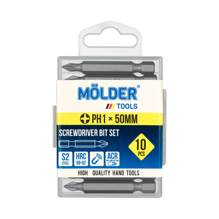 Набір біт Molder PH1x50мм 10шт