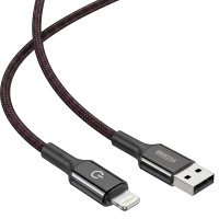 Кабель Brevia USB to Lightning 2,4А 1,2м, чорний box (54120BULC1)