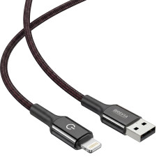 Кабель Brevia USB to Lightning 2,4А 1,2м, чорний box (54120BULC1)