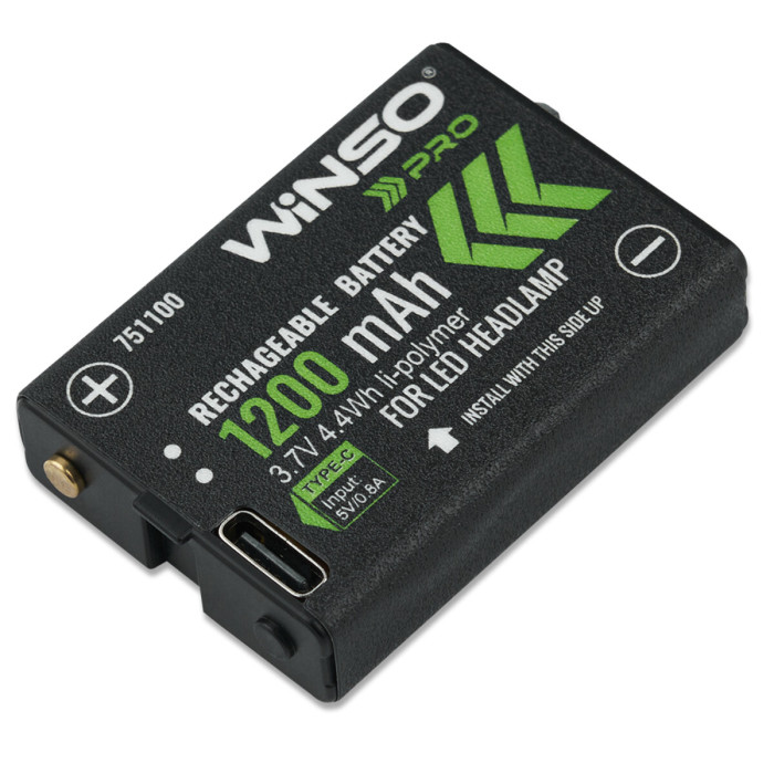 Ліхтар налобний Winso Pro 250Lm, 5W XPG, 3xAAA/1200mAh в комплекті, з сенсором білий/червоний