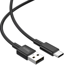 Кабель Brevia USB to Type-C 2,4А 1м, чорний ZIP (55100BUCZ1)