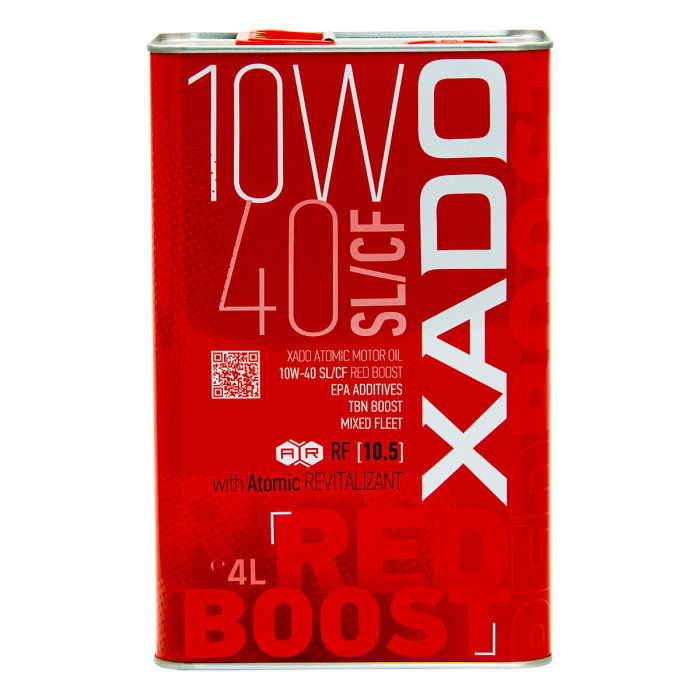 Моторне масло Xado Atomic Oil Red Boost 10W-40 4л