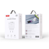 Мережевий зарядний пристрій XO L138 PD30W/QC18W 1USB-A+1USB-C  білий