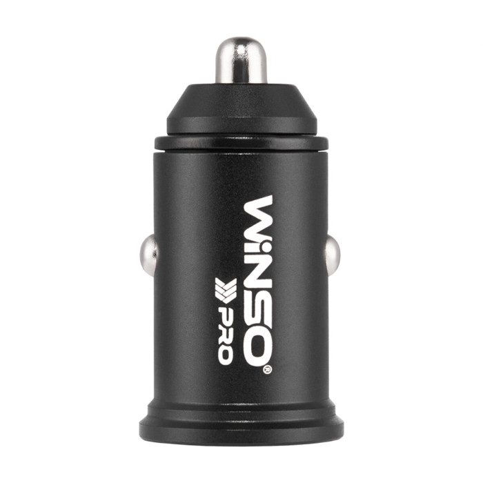 Автомобільний зарядний пристрій Winso Pro 48W 1xUSB-C+1xUSB-A, metal