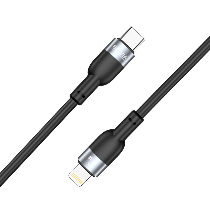 Кабель Brevia Type-C to Lightning 30W 1,2м, чорний ZIP (52120BCLZ1)