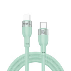Кабель Brevia Type-C to Type-C 60W 1,2м м'ятний ZIP (52120MCCZ1)
