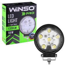 Фара світлодіодна Winso Pro Epistar точковий 10-30V, 18W (6x3W), 1шт (780420)