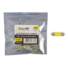 Автолампа Solar LED 12V SV8.5 T11x36 1COB-8SMD 56LM white 10шт