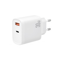 Мережевий зарядний пристрій XO L116 PD30W/QC18W 1USB-C+1USB-A Type-C кабель білий