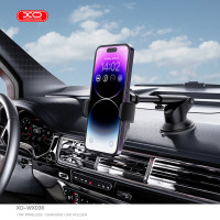 Тримач телефону автомобільний XO з бездротовою зарядкою WX036 Automatic Arm Clamp Type Wireless чорний