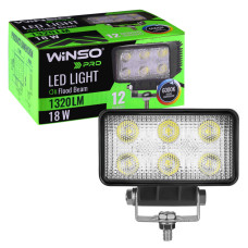Фара світлодіодна Winso Pro Epistar white розсіяний 10-30V, 18W (6x3W), 1шт