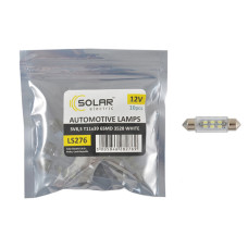 Автолампа Solar LED 12V SV8.5 T11x39mm 6smd 3528 white 10шт