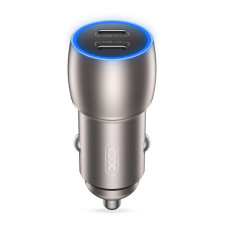 Автомобільний зарядний пристрій XO CC51 PD40W Metal Intelligent Dual + Lightning кабель