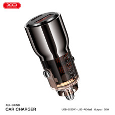 Автомобільний зарядний пристрій XO CC58 95W коричневий