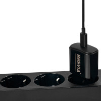 Мережевий зарядний пристрій Brevia ePower PD20W USB-C чорний