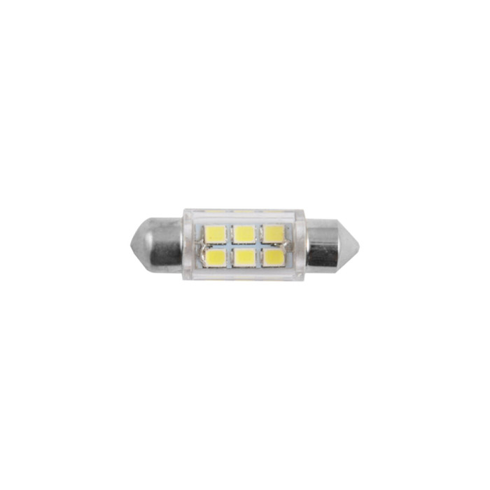 Автолампа Solar LED 12V SV8.5 T11x36mm 6smd 3528 white, 2шт