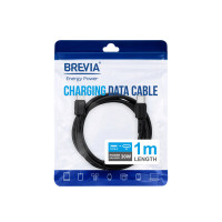 Кабель Brevia Type-C to Lightning 30W 1м, чорний ZIP (51100BCLZ1)