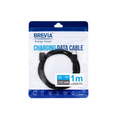 Кабель Brevia Type-C to Lightning 30W 1м, чорний ZIP (51100BCLZ1)