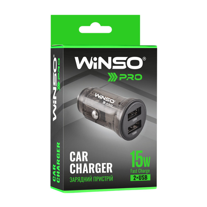 Автомобільний зарядний пристрій Winso Pro 15W 2xUSB-A