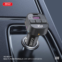 FM-трансмітер XO BCC17 Smart Bluetooth+MP3 A+C Dual Port чорний