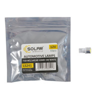 Автолампа Solar LED 12V T10 W2.1x9.5d 1SMD 1W white 10шт