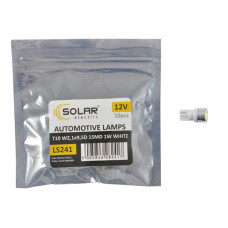 Автолампа Solar LED 12V T10 W2.1x9.5d 1SMD 1W white 10шт